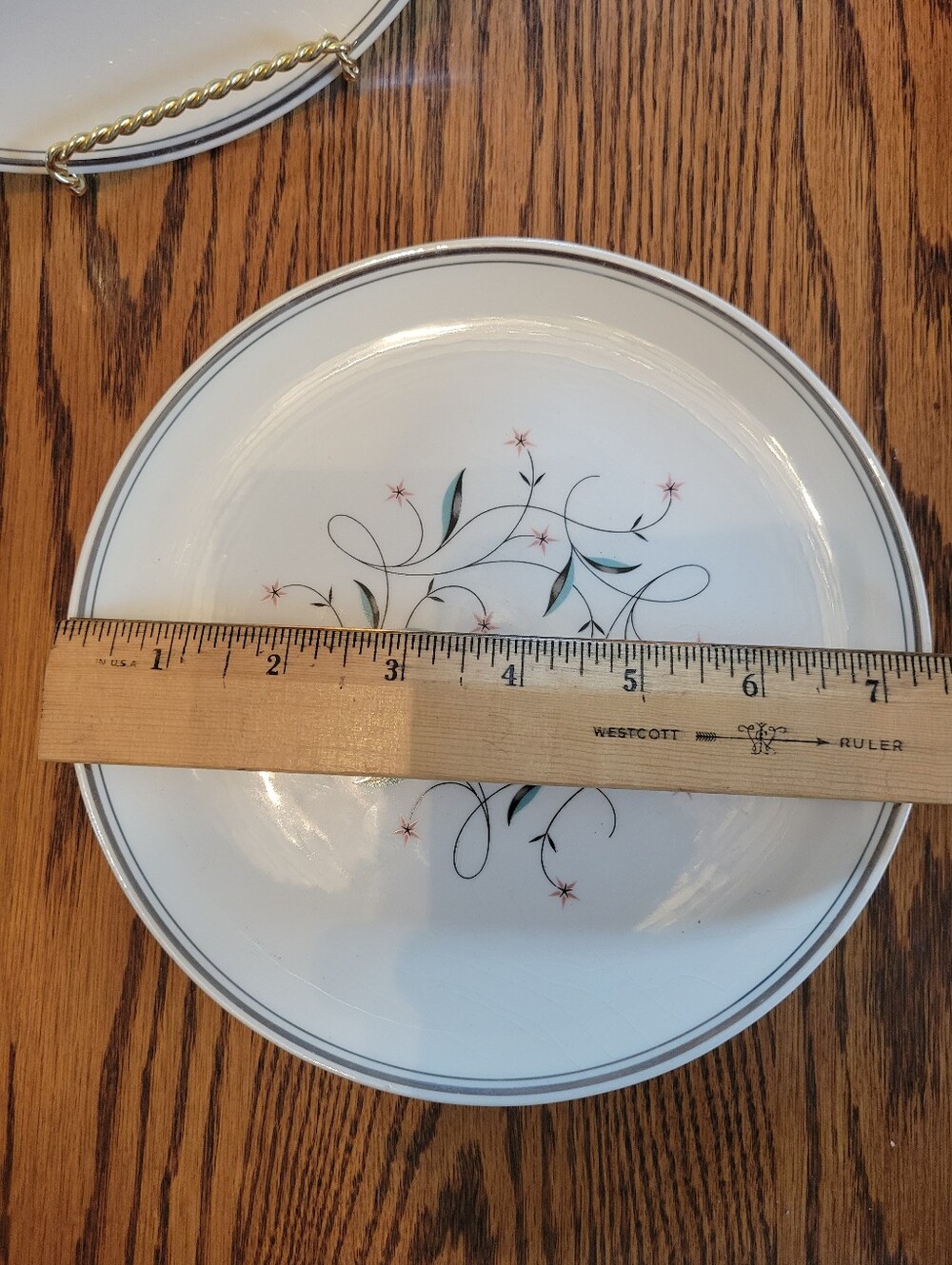 Vintage Lady Empire Starflower Permacal Salad Luncheon Bread Plates (2) 1950s - Picture 7 of 15